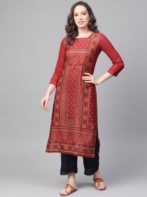 flipkart red colour kurti