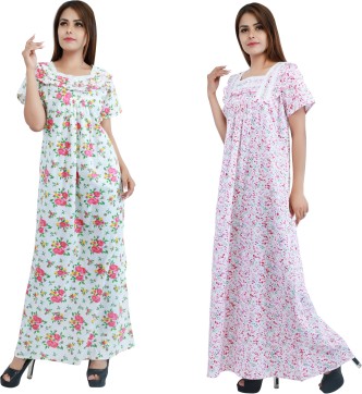 Pure Cotton Womens Night Dresses And 