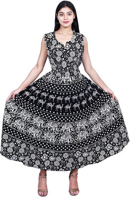 cotton maxi dress flipkart