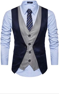 blue half coat matching shirt