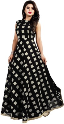 flipkart long dresses