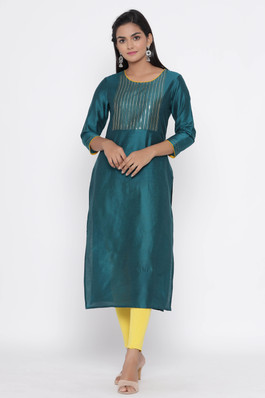 poly silk kurtis