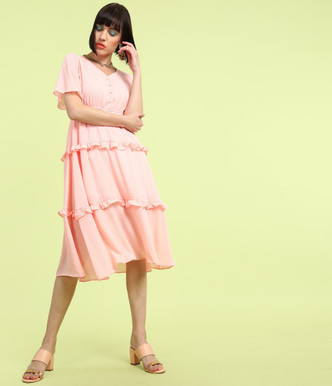 Ruffle gown flipkart Clearance