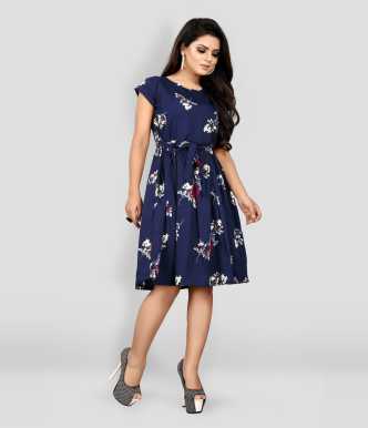 Dark Blue Womens Dresses Buy Dark Blue Womens Dresses Online At Best Prices In India Flipkart Com