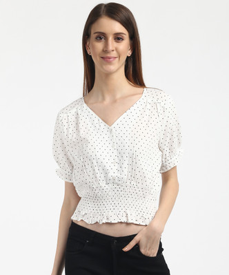 Polka dots tops flipkart Clearance