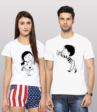 couple t shirts online myntra