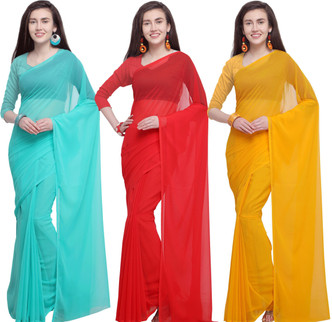 plain saree flipkart