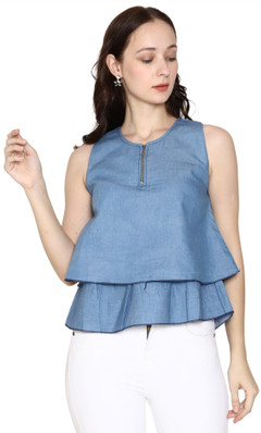 Denim Crop Top - Buy Denim Crop Top 