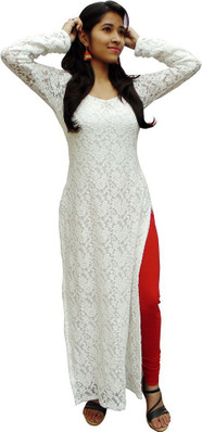 long white kurtis
