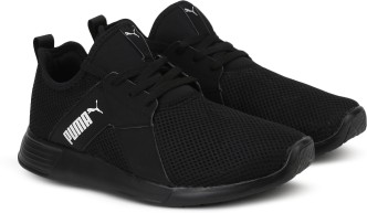 puma shoes black white