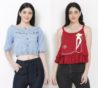 jeans top in flipkart