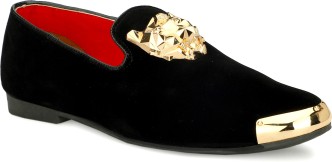 black velvet formal shoes