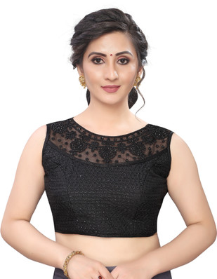 Black shining blouse clearance