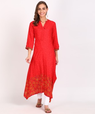 flipkart red colour kurti