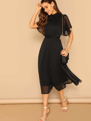 womens black shift dress