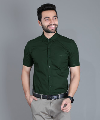 Dark Green Mens Formal Shirts - Buy 