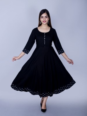 black kurti online flipkart