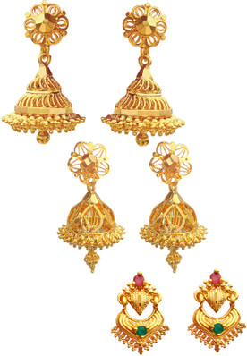 3 Gram Gold Earrings - Buy 3 Gram Gold 