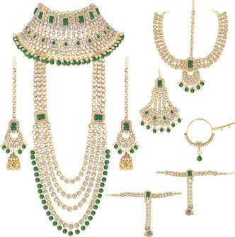 green jewellery set flipkart