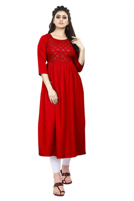 red colour kurtis