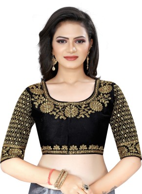 stylish black blouse for saree