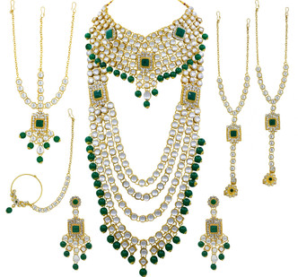 green jewellery set flipkart