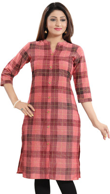 checked kurtis online
