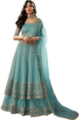 Party wear anarkali suit flipkart Clearance