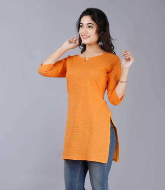 Orange Womens Kurtas Kurtis - Buy 