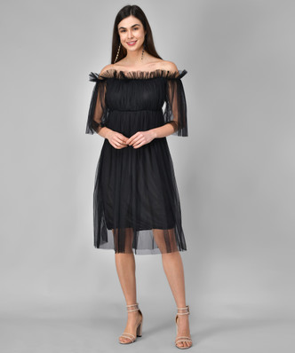 long netted dress