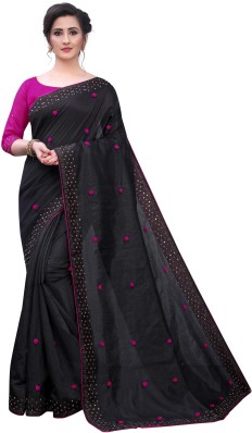 Black Saree With Golden Border - Buy 