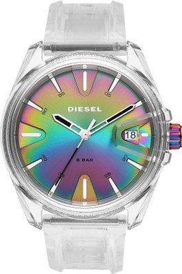 white diesel watch