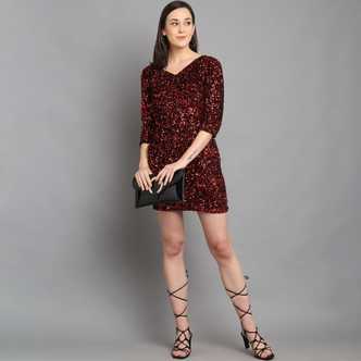 Sequin Dress Buy Sequin Glitter Dresses Online At Best Prices In India Flipkart Com