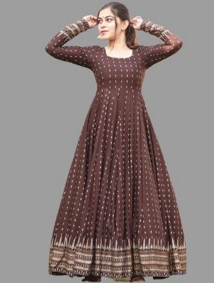 anarkali kurti with skirt