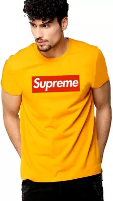 supreme t shirt yellow