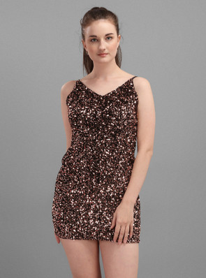 Glitter dress myntra clearance