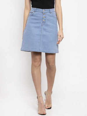denim skirt mid thigh