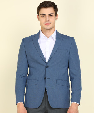 blue casual coat dressing