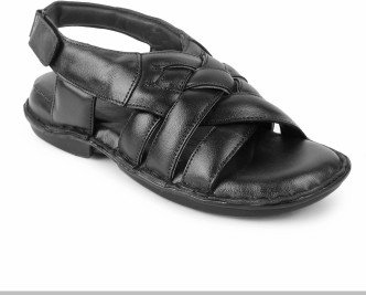 leather chappals for men's flipkart