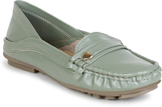 light green loafers