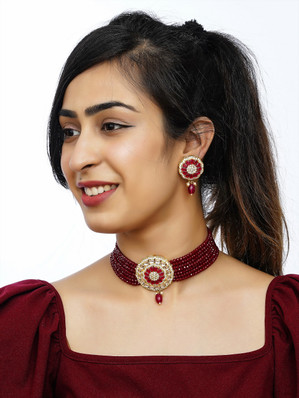 Maroon Jewellery Sets - Buy Maroon 