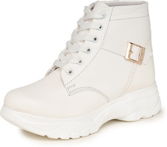 white colour boots