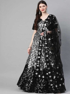 black silver gown