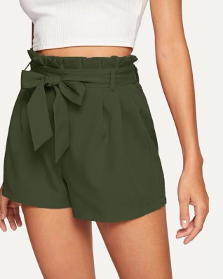 Yasong Pack of 3 Women Summer Comfy Casual Shorts High Waist Shorts with Pockets Elastic Waist 