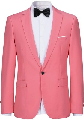 pink colour blazer suit