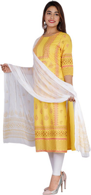 Kurti Legging And Dupatta Set Womens 