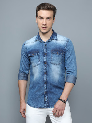 mens dress shirt and jeans