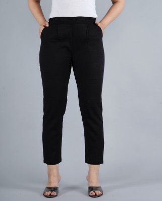 black tapered suit trousers