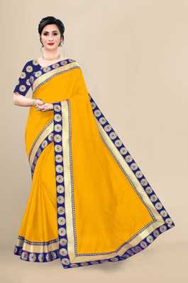 TreegoArt Fashion Damen Chanderi Traditioneller Designer Saree Mit Unstitched Bluse Piece TreegoArt Fashion Damen Chanderi Traditioneller Designer Saree Mit Unstitched Bluse Piece