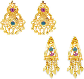 3 Gram Gold Earrings - Buy 3 Gram Gold 